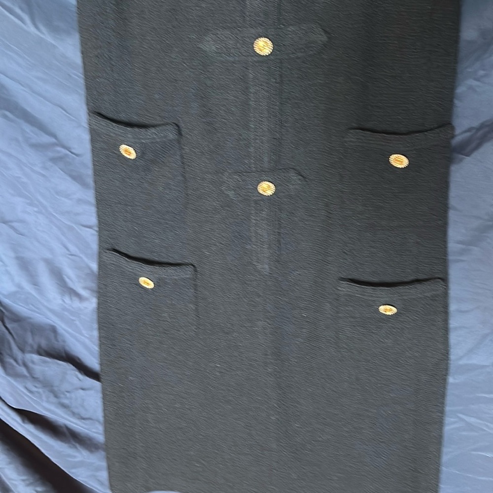 Chanel Vintage Black Wool Tweed Dress with Gold CC Buttons Y2K - Karl Lagerfeld - Picture 6 of 16